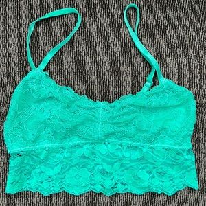 Sparkle & Fade Urban Outfitters Lace Green Bralette Size S